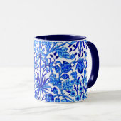 William Morris Hyacinth Print, Cobalt Blue en Whit Mok (Voorkant rechts)
