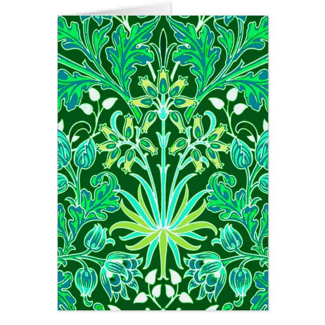 William Morris Hyacinth Print, Emerald Green (Voorkant)