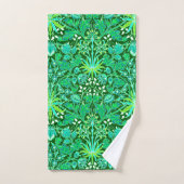 William Morris Hyacinth Print, Emerald Green Bad Handdoek (Handdoek)