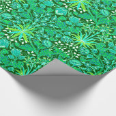 William Morris Hyacinth Print, Emerald Green Cadeaupapier (Hoek)