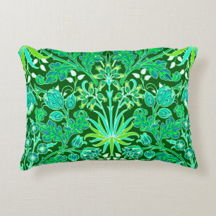 William Morris Hyacinth Print, Emerald Green Decoratief Kussen