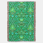 William Morris Hyacinth Print, Emerald Green Deken (Voorkant Verticaal)