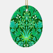 William Morris Hyacinth Print, Emerald Green Keramisch Ornament (Rechts)