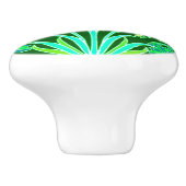 William Morris Hyacinth Print, Emerald Green Keramische Knop (Zijkant)