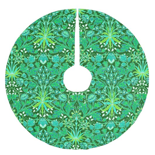 William Morris Hyacinth Print, Emerald Green Kerstboom Rok (Voorkant)