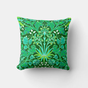 William Morris Hyacinth Print, Emerald Green Kussen
