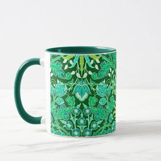 William Morris Hyacinth Print, Emerald Green Mok (Links)