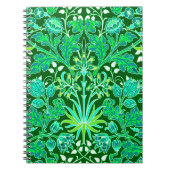 William Morris Hyacinth Print, Emerald Green Notitieboek (Voorkant)