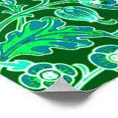 William Morris Hyacinth Print, Emerald Green Poster (Hoek)