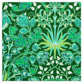 William Morris Hyacinth Print, Emerald Green Stof