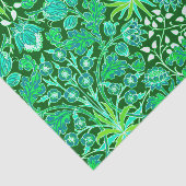 William Morris Hyacinth Print, Emerald Green Tissuepapier (Detail)