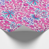 William Morris Hyacinth Print, Fuchsia Pink Cadeaupapier (Hoek)