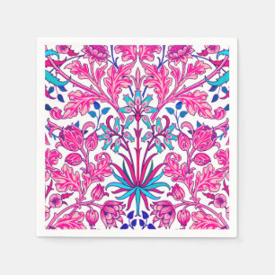 William Morris Hyacinth Print, Fuchsia Pink Servet