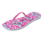 William Morris Hyacinth Print, Fuchsia Pink Teenslippers (Schuin)