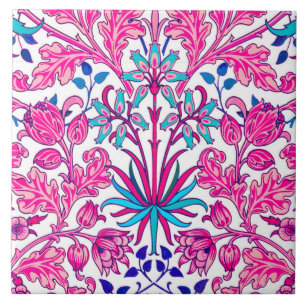 William Morris Hyacinth Print, Fuchsia Pink Tegeltje
