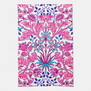 William Morris Hyacinth Print, Fuchsia Pink Theedoek