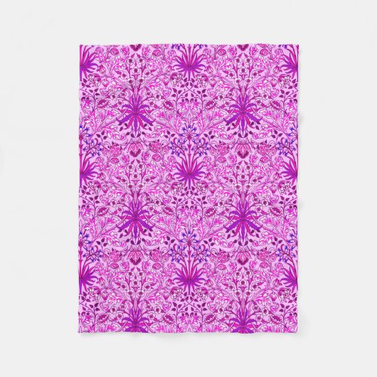 William Morris Hyacinth Print, Lavender en Violet Fleece Deken (Voorkant)