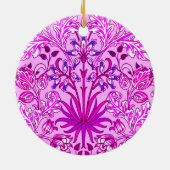 William Morris Hyacinth Print, Lavender en Violet Keramisch Ornament (Achterkant)