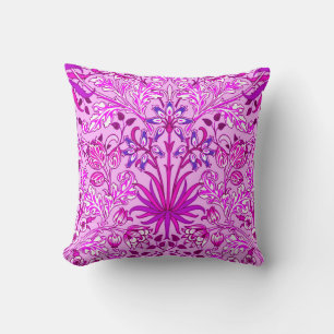 William Morris Hyacinth Print, Lavender en Violet Kussen