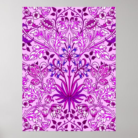 William Morris Hyacinth Print, Lavender en Violet Poster (Voorkant)