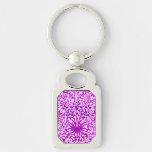 William Morris Hyacinth Print, Lavender en Violet Sleutelhanger (Voorkant)
