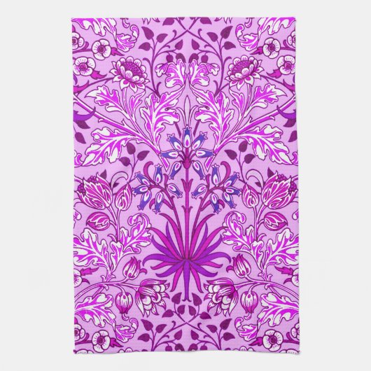 William Morris Hyacinth Print, Lavender en Violet Theedoek (Verticaal)