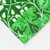 William Morris Hyacinth Print, Lime Green Fleece Deken (Hoek)