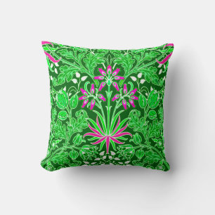 William Morris Hyacinth Print, Lime Green Kussen