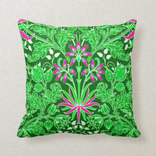 William Morris Hyacinth Print, Lime Green Kussen