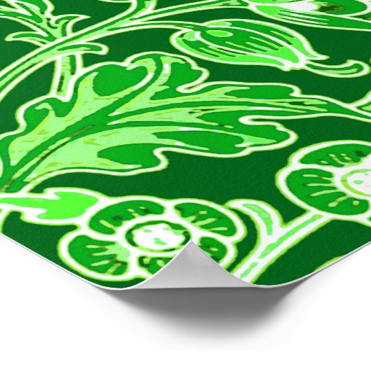 William Morris Hyacinth Print Limoen & Emerald Gre (Hoek)