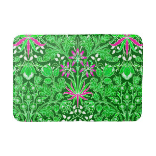 William Morris Hyacinth Print Limoen & Emerald Gre Badmat