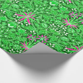 William Morris Hyacinth Print Limoen & Emerald Gre Cadeaupapier (Hoek)