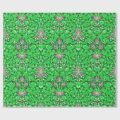 William Morris Hyacinth Print Limoen & Emerald Gre Cadeaupapier (Vlak)