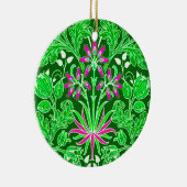 William Morris Hyacinth Print Limoen & Emerald Gre Keramisch Ornament (Rechts)