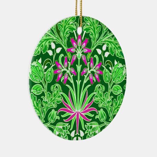 William Morris Hyacinth Print Limoen & Emerald Gre Keramisch Ornament (Rechts)