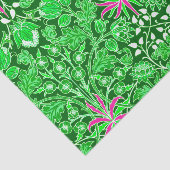 William Morris Hyacinth Print Limoen & Emerald Gre Tissuepapier (Detail)