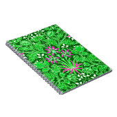 William Morris Hyacinth Print, Limoen en Emerald Notitieboek (Rechterzijde)