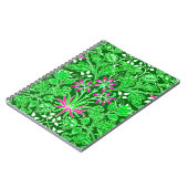 William Morris Hyacinth Print, Limoen en Emerald Notitieboek (Linkerzijde)