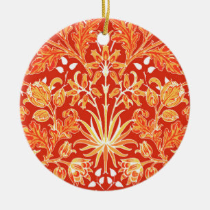 William Morris Hyacinth Print, Mandarin Oranje Keramisch Ornament