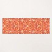 William Morris Hyacinth Print, Mandarin Oranje Yogamat (Voorkant (horizontaal))