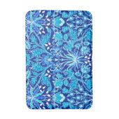 William Morris Hyacinth Print, Navy & Cobalt Blue Badmat (Voorkant Verticaal)