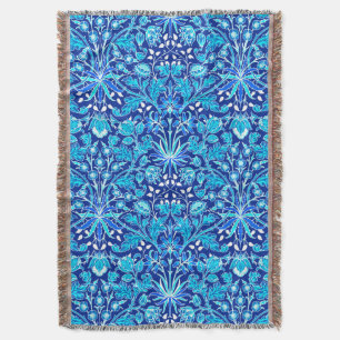 William Morris Hyacinth Print, Navy & Cobalt Blue Deken