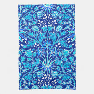 William Morris Hyacinth Print, Navy & Cobalt Blue Theedoek