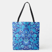 William Morris Hyacinth Print, Navy & Cobalt Blue Tote Bag (Voorkant)