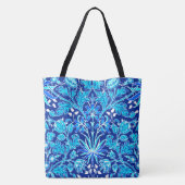 William Morris Hyacinth Print, Navy & Cobalt Blue Tote Bag (Achterkant)