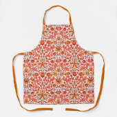 William Morris Hyacinth Print, Oranje en Roest Schort (Voorkant)
