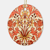 William Morris Hyacinth Print, Oranje en Rust Keramisch Ornament (Links)