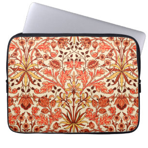 William Morris Hyacinth Print, Oranje en Rust Laptop Sleeve