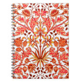 William Morris Hyacinth Print, Oranje en Rust Notitieboek (Voorkant)