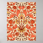 William Morris Hyacinth Print, Oranje en Rust Poster (Voorkant)